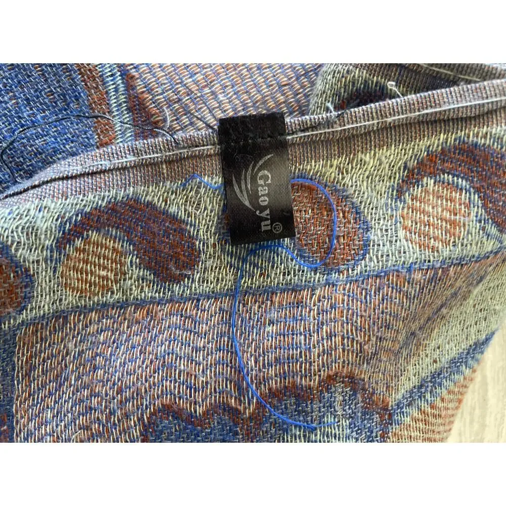 Cashmere Scarf/Wrap Multicolor Paisley Floral Ethnic Elegant Shawl, Classic soft